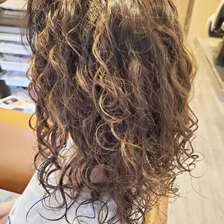 セミロング パーマ カラー spa hair ark 富井直美のヘアスタイル