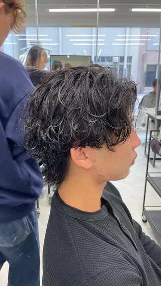 ミディアム パーマ メンズ メンズ特化AMITY SHINGOのヘアスタイル