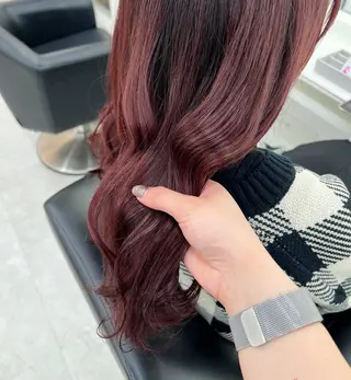 ロング カラー NANO/ ブリーチ×レイヤーのヘアスタイル