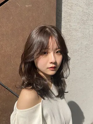 ミディアム カラー 🌿大人可愛い🌿 |艶髪‪|たまちゃんのヘアスタイル
