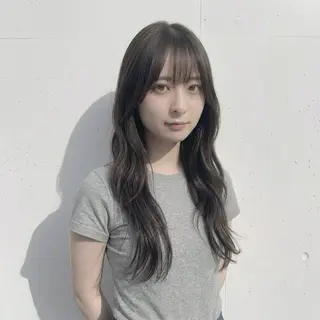 セミロング カラー 髪質改善特化KIZU /ブリーチ縮毛矯正のヘアスタイル