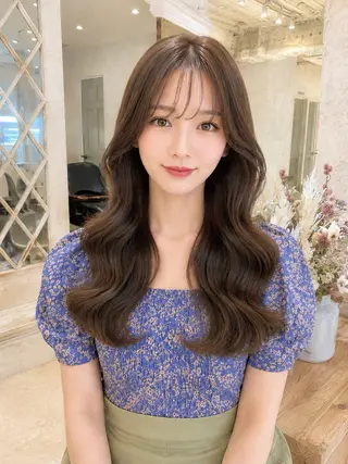 ロング カラー 韓国風ヘア✻透明感 カラー✻yukaのヘアスタイル