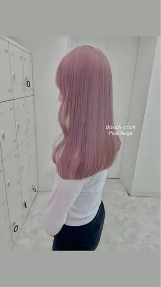 ミディアム カラー 🤍💕ブリーチカラ ーAyaka💕🤍のヘアスタイル