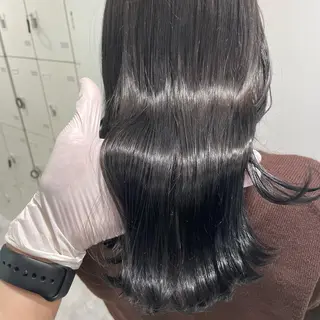 セミロング カラー パーマ ヘアアレンジ ネイル マツエク・マツパ 韓国風ベージュ🤎 赤みなし🌿横浜🤎のヘアスタイル
