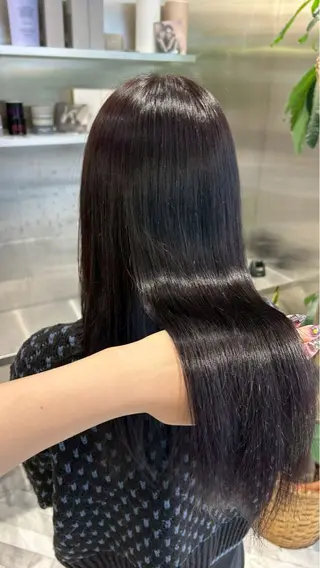 ロング カラー himari💜 酸性ストレートのヘアスタイル