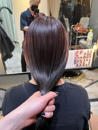 ミディアム カラー 髪質改善ストレート Kantaのヘアスタイル
