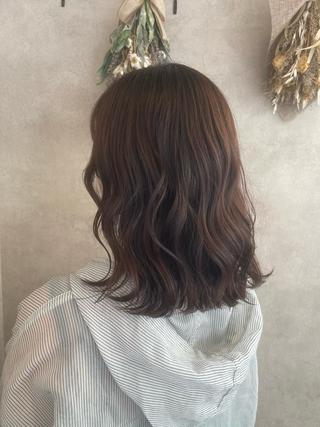 ミディアム カラー ヘアアレンジ わかまつ　ももみ 🕊️/ヘアセットのヘアスタイル