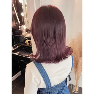 ミディアム カラー miyu /トレンド カラー×艶髪のヘアスタイル