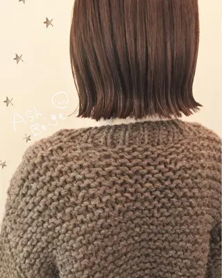 ミディアム カラー 市川 千夏のヘアスタイル