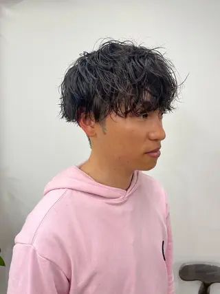 ショート カラー パーマ ヘアアレンジ メンズ 💎髪質改善特化💎 RUITOのヘアスタイル
