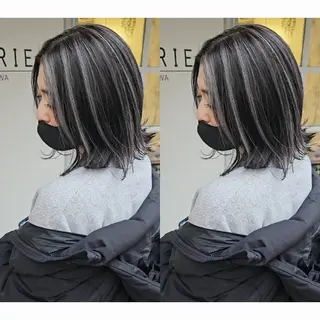 ショート バレイヤージュ/ ハイライト/大内格のヘアスタイル