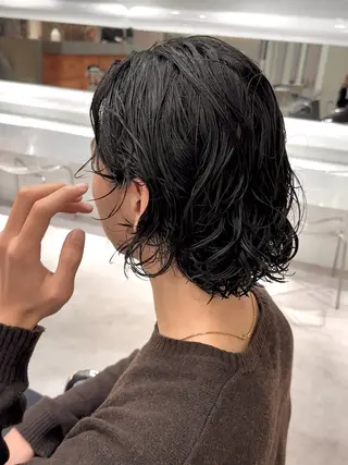 ミディアム パーマ メンズ ASUKA/メンズ パーマ特化/千歳烏山のヘアスタイル