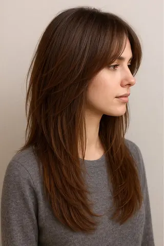 ロング ドライ カット✂️髪質改善のヘアスタイル