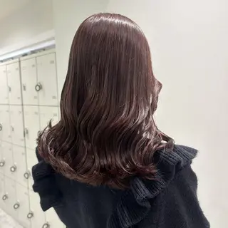 セミロング カラー Over hair_ misakiのヘアスタイル