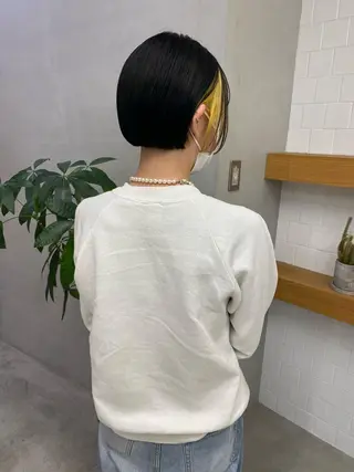 ショート カラー ヘアアレンジ 、 、のヘアスタイル