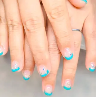 ネイル ⋆⑅˚ new  me!  ˖୨ৎ‧˚のネイルデザイン
