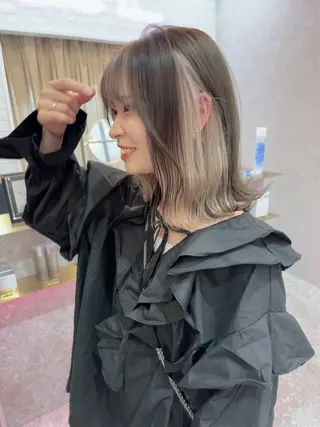 ミディアム カラー レイヤーダブルカラー KYONのヘアスタイル