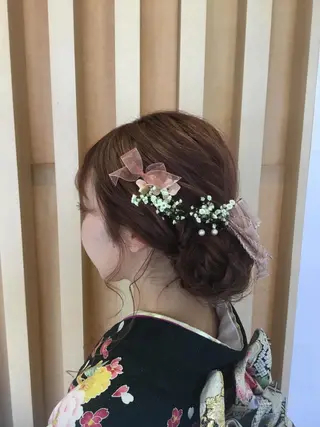 セミロング カラー 永井 大希のヘアスタイル