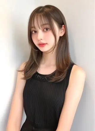 ミディアム 韓国風/髪質改善/ ナガヤアキラのヘアスタイル