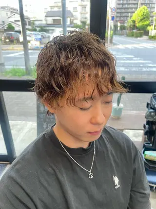 パーマ メンズ シノザキ キナのヘアスタイル