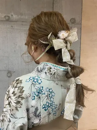 ロング ヘアアレンジ はやしほのか| マンツーマン美容師のヘアスタイル