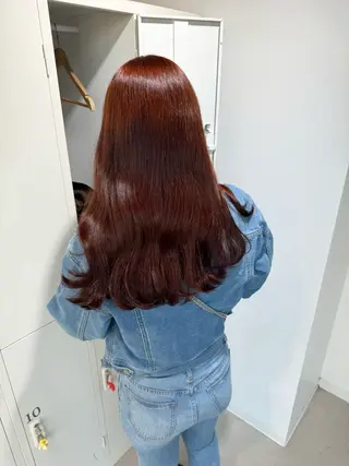 ロング カラー 店長 MANAMI 艶カラー／骨格ボブのヘアスタイル