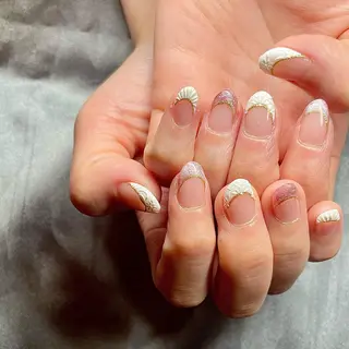 ショート カラー パーマ ヘアアレンジ メンズ キッズ ネイル マツエク・マツパ アイブロウ el. by Aoのネイルデザイン
