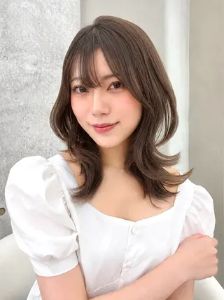 ミディアム 大宮🤍縮毛矯正 レイヤー🪽なるのヘアスタイル