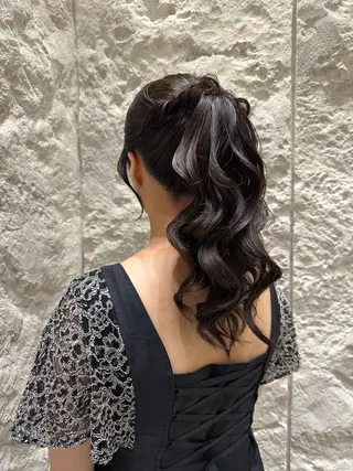 ロング ヘアアレンジ 銀座/ヘアセット/ 島村美帆のヘアスタイル