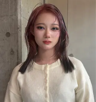 セミロング 中川 舞依のヘアスタイル