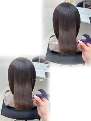 ミディアム 透明感カラーボブ レイヤー/asukaのヘアスタイル
