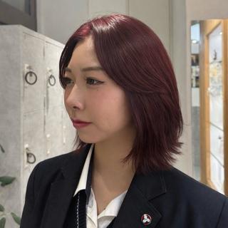 ミディアム mito/ブリーチ/ カラー꒰ᐢ. .ᐢ꒱のヘアスタイル