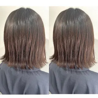 ミディアム 切っぱなし💇‍♀️ イヤリング🎨龍之介のヘアスタイル