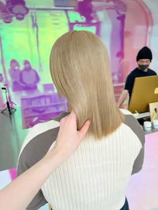 ミディアム カラー パーマ ヘアアレンジ メンズ キッズ ネイル マツエク・マツパ アイブロウ KANAMI 🌏のヘアスタイル