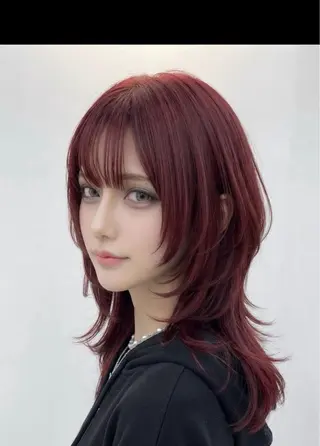 ミディアム カラー 🐺ウルフ特化🐺 ブリーチ/メンズ/栄のヘアスタイル