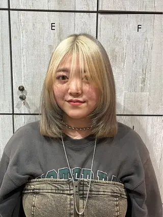ミディアム カラー ♡ナナコ♡ レイヤー /ブリーチ/艶髪のヘアスタイル