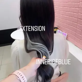 ロング カラー エクステ🩵ブリーチ 韓国ヘア🩵KAEのヘアスタイル