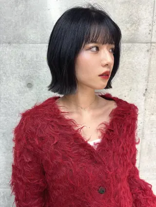 ショート 福岡縮毛矯正✨️ ストレート 向井和輝のヘアスタイル