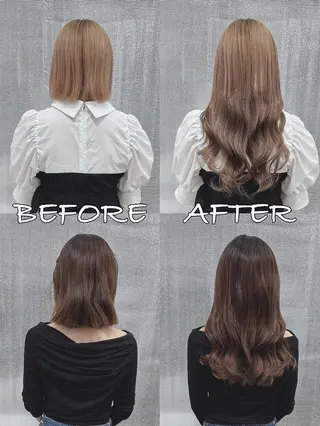 ロング カラー ヘアアレンジ LIP 大阪本店 エクステ MISAのヘアスタイル