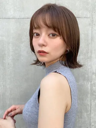 ミディアム カラー レイヤー×髪質改善✨ 渋谷/佐藤侑哉のヘアスタイル