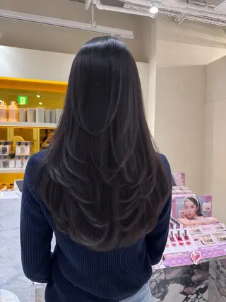 ロング カラー ヘアアレンジ 髪質改善特化 🫧松野力也のヘアスタイル