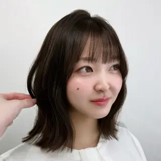 ミディアム yuna 💕ボブ ・透明感カラー💕のヘアスタイル