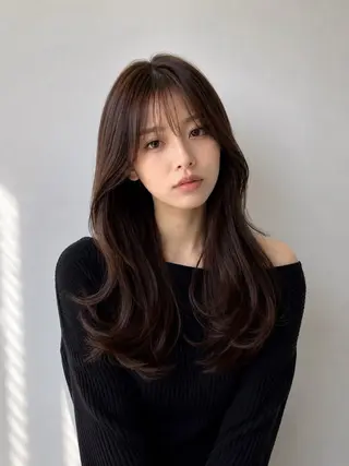 ロング カラー 韓国×艶ハイトーンが かわいい✨️リオ🍒のヘアスタイル