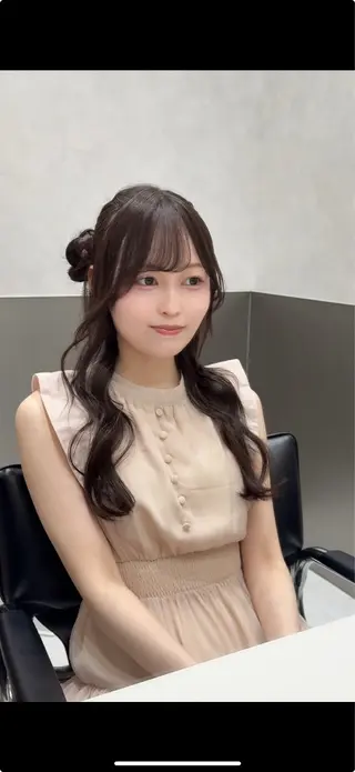 ロング 縮毛矯正クロスパーマ 益子達也のヘアスタイル