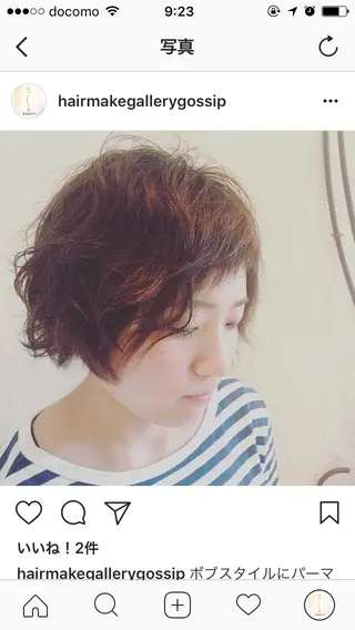 ショート パーマ GOSSIP信国 瑞絵のヘアスタイル
