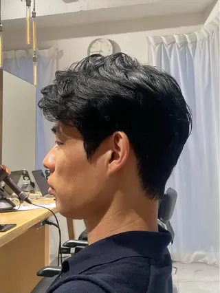 ショート メンズ ブリ—チ🎨パ—マ 🌿表参道ちえ🌿のヘアスタイル