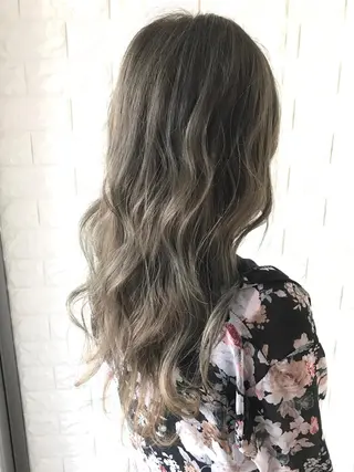 ロング カラー 髪質改善縮毛矯正 美容師✂️山崎竜二のヘアスタイル