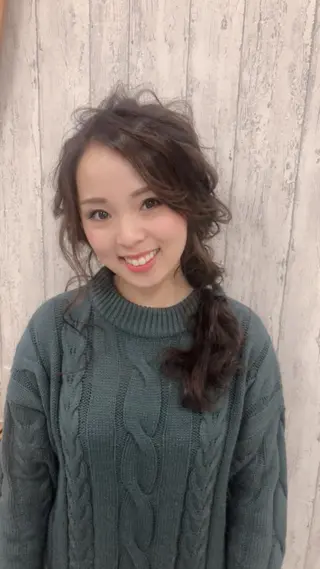 セミロング カラー ヘアアレンジ s reenaのヘアスタイル