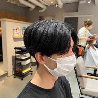 ショート パーマ メンズ 梅田茶屋町メンズ 専門美容師 山元一平のヘアスタイル