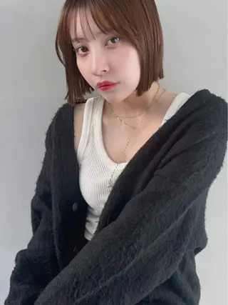 ミディアム 透明感カラー🌿ボブ ✨飛田 ケイのヘアスタイル